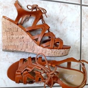 Tan heels/wedges